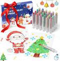 NewFamily Christmas Chalk Set for Kids(24 Pcs) – Washable Non-Toxic Colored Chalk with Coloring Sheets, for Chalkboard Blackboard Art, Creative Holiday Gift for Kids