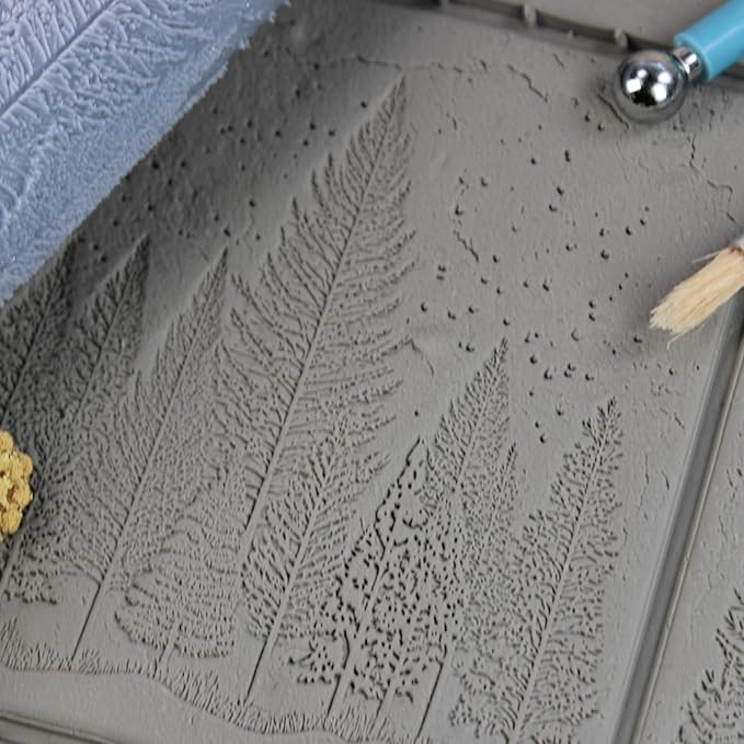 Winter Forest Clay Texture Roller (4") - Winter Set #01 - Embossing Pattern Roller for Polymer & Ceramic Clay, Pottery & Crafts