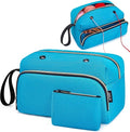 IBFUN Crochet Yarn Knitting Bag 2 Pcs Yarn Storage Organizer Crocheting Bags for Beginners with Hand Wrist for Crochet Accessories Needles Hooks Knitting