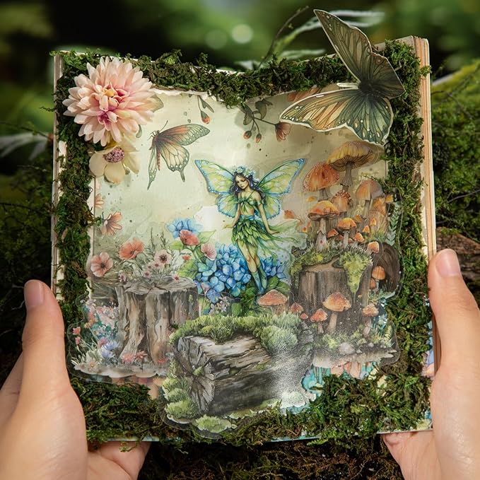 60Pcs Stump PET Stickers, Tree Landscaping Stickers for Scrapbooking, Journaling, and DIY Crafts