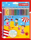 Triangular Coloring Pencil - STABILO Trio thick - Pack of 18 - Assorted Colors