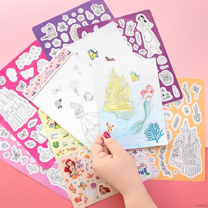 Fashion Angels Disney Princess Light Up Sketchpad, Kids Design Kit with Illuminated Tracing Pad, 5 Reusable Clings, Sticker Sheet & More for Girls Ages 8+