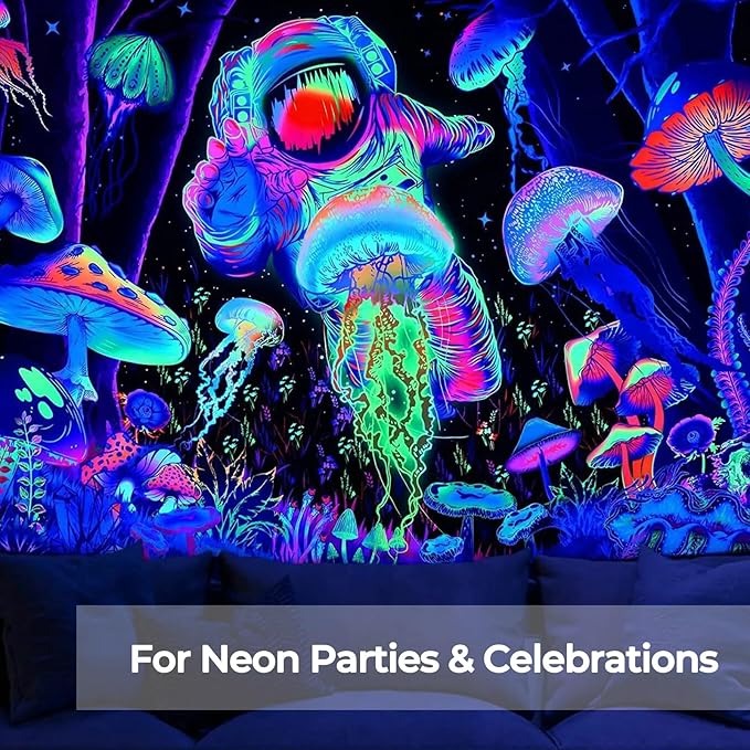 Nicpro Fluorescent Pink Large Acrylic Paint Set (69 oz, 2040 ml), Glow in the Black Light, Non-Toxic Neon Paint for Neon Party Decoration, DIY Project on Multi-Surface, Canvas, Rock, Wood, Craft