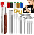 JUNCHONG Sewing Set 41Pcs Sewing Tool Set, Big Eye Steel Sewing Needles Kit with 30 Needles & Seam Ripper, Beginner Sewing Work Set