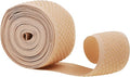Mandala Crafts 2 Inch Elastic Silicone Gripper Tape for Clothing - 5 Yds Dotted Non Slip Elastic Band for Sewing - Nude Silicone Flat Fabric Stretchy Ribbon Straps