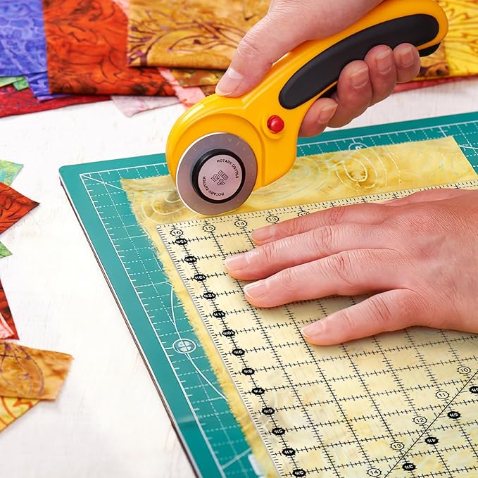 Tellegloww 2 Pcs Quilting Rulers 16-1/2in x 16-1/2in Square Quilting Ruler Non-Slip Grip Acrylic for Sewing and DIY Crafts Fabric Cutting Tools