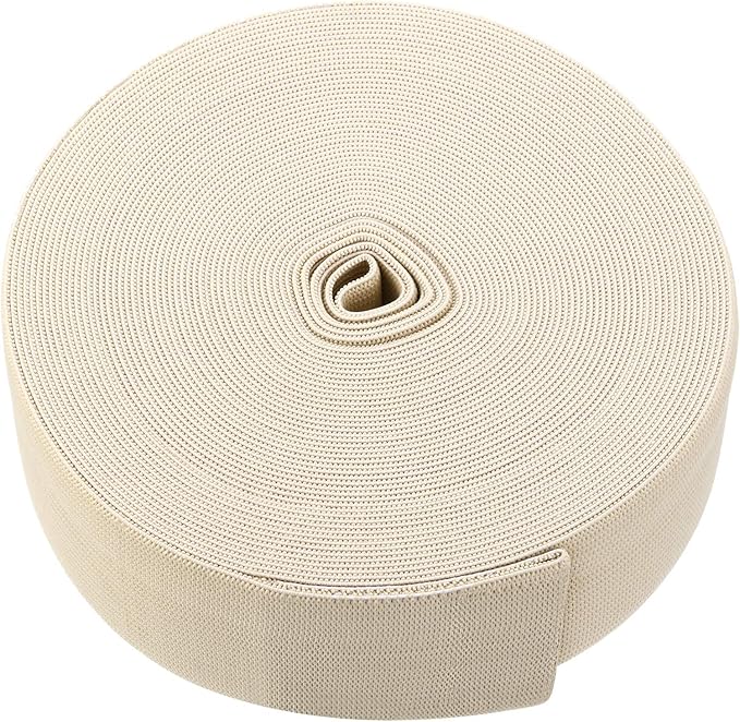 EBOOT 1 Pcs Elastic Spool (3/2 Inch X 11 Yard,Beige)