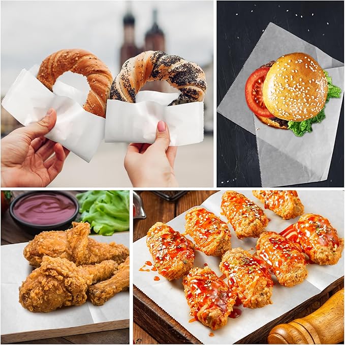 EcoDispose Precut POP UP Deli Paper Sheet Pack of 200, Interfolded Heavy Paper for Food Wrap and Serving (6" x 10-1/2", White）