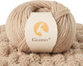 100% Merino Wool Yarn 3-Ply Luxurious and Soft Yarn for Hand Knitting & Crocheting (Khaki, 1Ball)