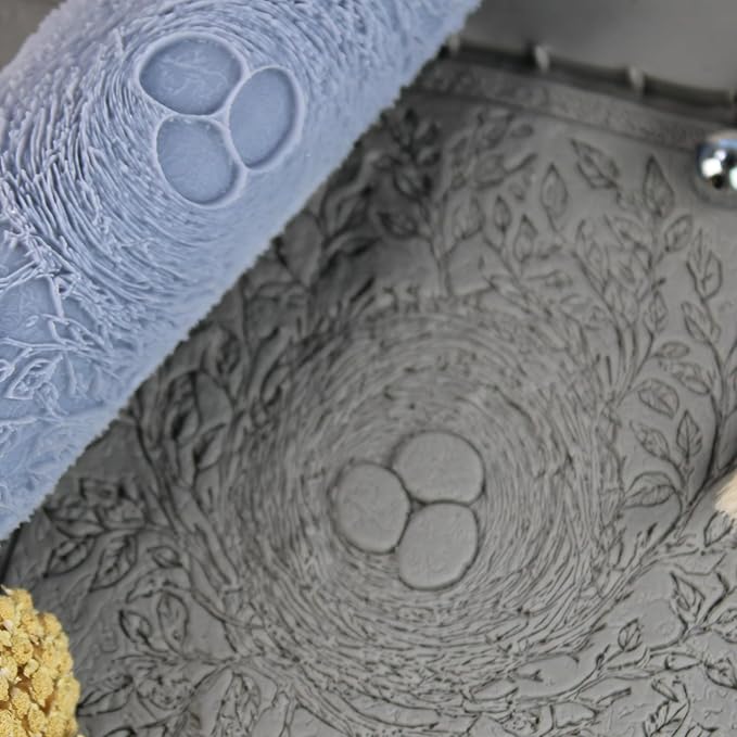 Birds Nest Clay Texture Roller (4") - Forest Set #01 - Embossing Pattern Roller for Polymer & Ceramic Clay, Pottery & Crafts