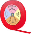 Mandala Crafts Wide 1/4 Inch Red Elastic Bands Spool for Pants Waistbands Sewing and DIY Crafts, 153 YD Stretchy Flat Fabric Strap Knit Elastic Band for Wig