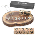 10Pcs Mini 3/4" Branding Irons, Number Custom Wood Branding Iron Personalized for Wood Working, Leather Hats, Felt, Cowhide, BBQ Brander & Bread Logo, Steak Branding Iron for Food