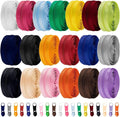 WILLBOND 120 Yards 20 Pcs Sewing Zippers Bulk #5 Nylon Coil Zippers 20 Color Assorted Zipper for Sewing with 200 Zipper Sliders for DIY Tailor Bags Purses Crafts Supplies (Various Color)