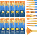 ESRICH Paint Brushes Set,10pack/120pcs Nylon Hair Round-Pointed Tip Acrylic Paint Brush for Watercolor Oil Rock Face Painting,12 Sizes Paint Brush for All Purposes Kids Adult Arts Painting Brush Kits.