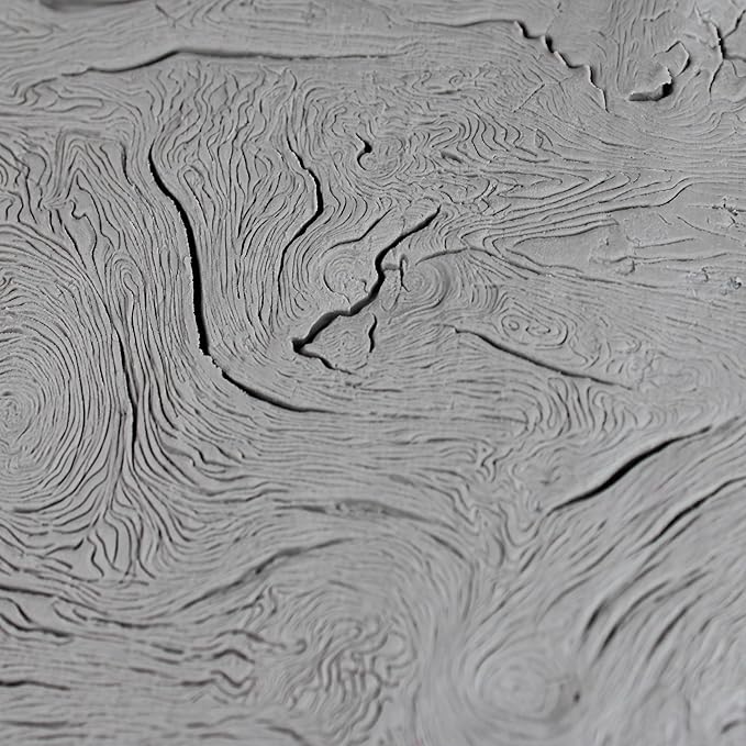 Wood Grain Clay Texture Roller (4") - Seamless Set #02 - Embossing Pattern Roller for Polymer & Ceramic Clay, Pottery & Crafts