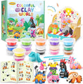 Air Dry Clay Kit for Kids - 18 Cans of Modeling Clay, 46-Page Guidebook with 26 Character Tutorials, Great Gift for Boys & Girls
