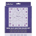 The Quilted Bear Quilting Rulers - Transparent Acrylic Non Slip Quilting, Patchwork & Sewing Ruler with Clear Black Lines & 30, 45 & 60 Degree Angles (2.5", 3.5", 4.5", 5.5" & 6.5")