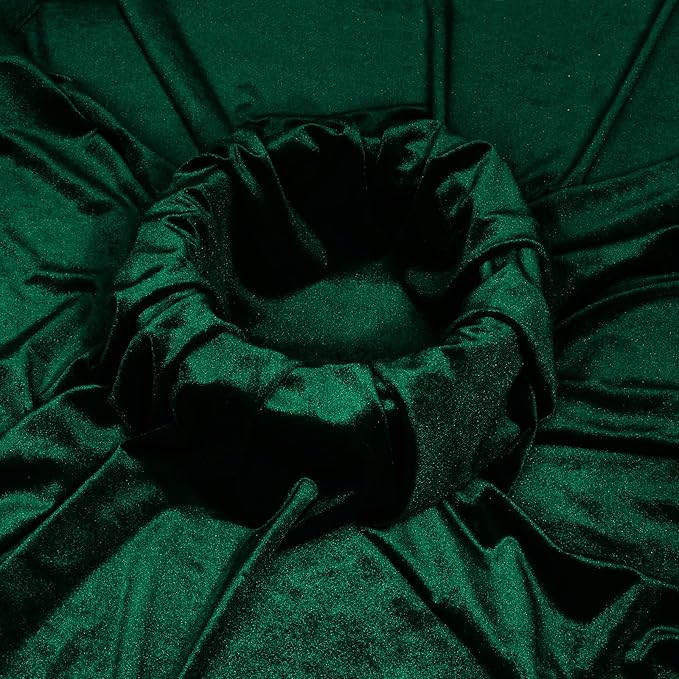 KKJIAF Hunter Green Stretch Velvet Fabric 60 Inch Wide, 2 Yard Soft Stretchy Fabric for Sewing Clothes, Apparel, Costume, Crafts - 90% Polyester 10% Spandex