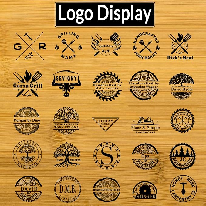 Custom Wood Branding Iron Personalized - Make Your Logo Metal Branding Iron for Wood Burning Stamp Leather Meat Paper Plastic Burger Bun, Handcrafted Design Weddings Stamps