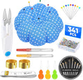 eZAKKA 341 PCS Sewing Pin Cushion Kit, Pumpkin Wrist Pin Cushion for Sewing Clips Sewing Pins, Needle Threaders, Small Scissors, Seam Ripper Soft Tape Measure for Decoration