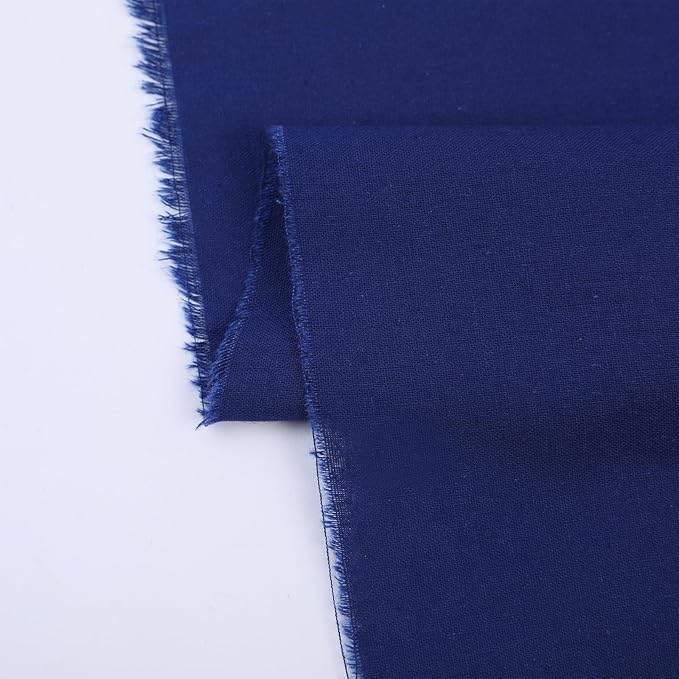 Cotton Fabric Natural Cotton Poplin Fabric by The Yard 100% Cotton, 59 Inches Wide Soft Embroidery Fabric Material for Quilting, Sewing, Crafts, Binding, Backing and Lining (Navy, 3 Yard)