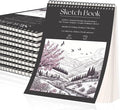 OSIMIG 10 Pack Sketch Books 9" x 12", Top Spiral Bound Sketch Pad Bulk, 300 Sheet Total (68lb/100gsm), Drawing Paper Pad, Sketchbook for Drawing, Art Supplies for Kids & Adults