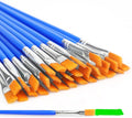 Paint Brushes Set for Acrylic Painting, 30 Pcs Art Paint Brush Flat Acrylic Painting Brush, Nylon Paint Brushes for Kids Adults Oil Watercolor Rock Painting Body Face Nail Art