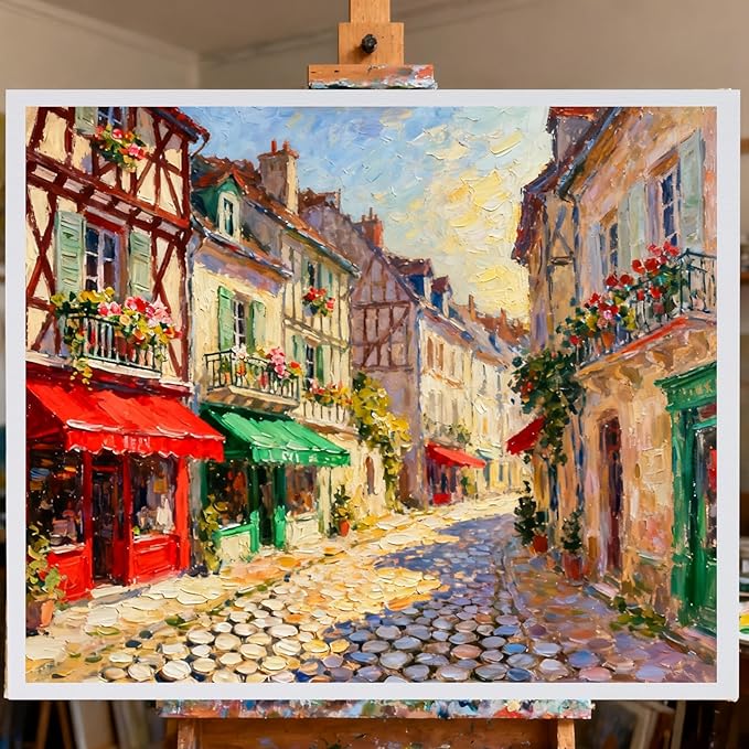 SHEUTSAN Canvas Panels, 9 x 11.8 Inch, 40 Pack, Cotton Canvas Board for Oil Watercolor Paints