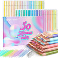 LBW 50 Macaron Pastel Colored Pencils Professional Soft Core for Adults Kids Beginners Sketching Shading