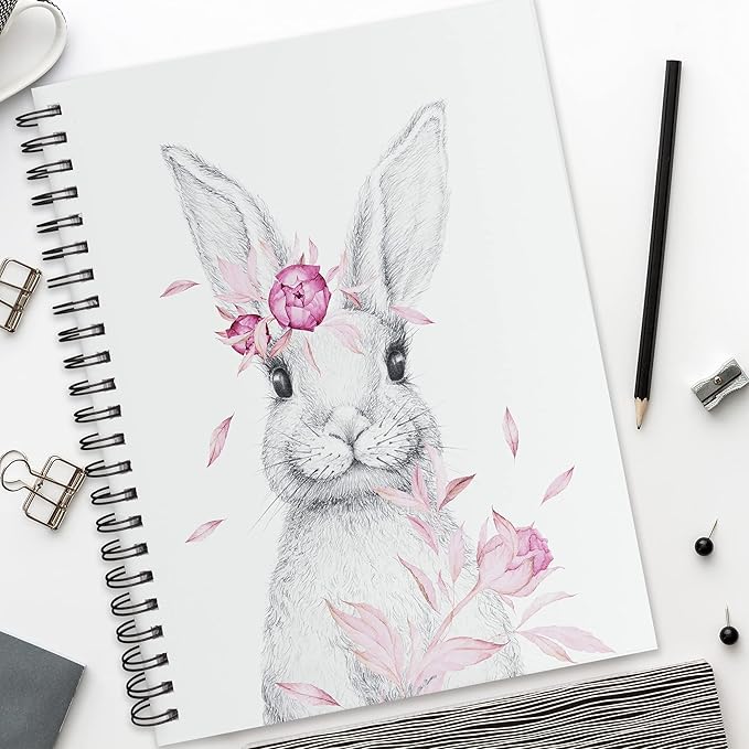 FIXSMITH 5.5"X8.5" Sketch Book | 200 Sheets (68 lb/100gsm) Sketchbook | 2 Pack | Acid Free Drawing Paper | Spiral Bound Artist Sketch Pad | for Kids,Beginners,Artists & Professionals