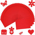 40 Pcs Red Felt Fabric Sheet 8" x 12" Assorted Color Felt Fabric Sheets for Crafts DIY Handcraft Sewing Squares Patchwork Nonwoven