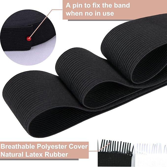 XKDOUS Elastic Band for Sewing, 0.75 Inch 32 Yards 2 Roll Knit Elastic Bands for Sewing Waistband and Pants Waist, High Elasticity(16 Yard White, 16 Yard Black)