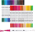 Dual Tip Art Markers Pens for Adult Coloring Books Artist Fine and Brush Tip Colored Pens Water-color Pens for Journaling Note Taking Writing Planning Art Project