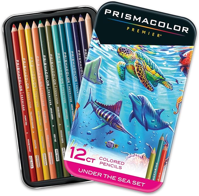 Prismacolor Premier Colored Pencils Soft Core Under The Sea Set Adult Coloring 12 Count