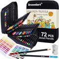 Colored Pencils for Adult Coloring, 72-Color Professional Soft Core Drawing Sketching Shading Pencils Set with Zipper Case, Coloring Pencils for Adults, Artists, Professionals and Colorists