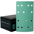 Serious Grit - 3" x 5" (80mm x 133mm) 14-Hole 220 Grit Sanding Sheets - Fits Festool RTS 400 & Mirka Deos 353 - Heavy-Duty Hook & Loop Film Abrasives - Sandpaper for Sheet Sanders - 50 Pack Box