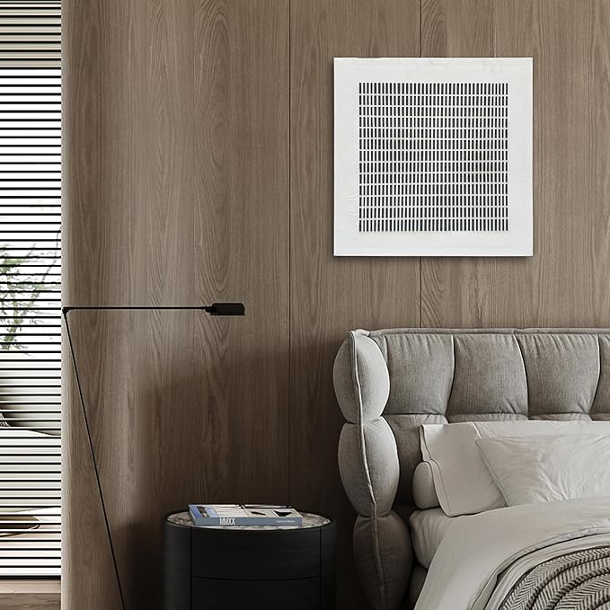 NANKAI Art Hand-Painted Black and White Three-Dimensional Texture Abstract Art Contemporary Minimalist Canvas Oil Painting, Living Room, Corridor, Office Wall Decoration Art, 24x24 inches