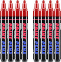 Red Paint Pens Paint Markers - 8 Pack Permanent Quick Dry Waterproof Marker Pens for Rocks Wood Fabric Plastic Canvas Glass Mugs Metal Tire Stone