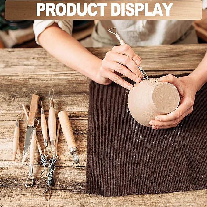 LINPHCEY 43Pcs Clay Sculpting Tools Set Perfect for Polymer Air Dry Modeling Clay Beginners & Professionals Ideal for DIY Pottery & Ceramics Tools for Clay Sculpey Sculpting & Crafting