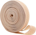 Mandala Crafts 1 Inch Elastic Silicone Gripper Tape for Clothing - 10 Yds Dotted Non Slip Elastic Band for Sewing - Nude Silicone Flat Fabric Stretchy Ribbon Straps