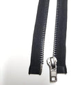 Leekayer #10 29 Inch Separating Zipper Black Nickel 73.6 cm Metal Zipper for Sewing Crafts Jacket Dress Bag Coats Heavy Duty DIY Handmade Replacement Zippers (29" Nickel)
