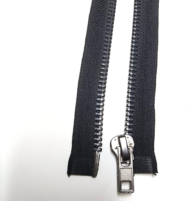 Leekayer #10 40 Inch Separating Zipper - Black Nickel Metal Zipper for Jackets, Coats, Crafts