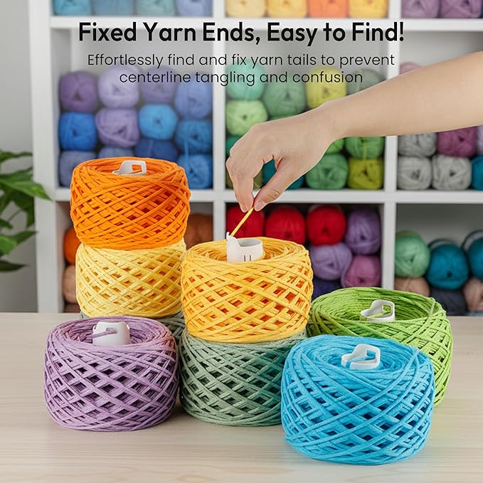 Etcokei 9pcs Yarn Ball Tube for Etcokei Electric Yarn Winder M1, Reusable ABS Yarn Cake Tube for Neat Storage & Tangle-Free Knitting/Crocheting Accessories