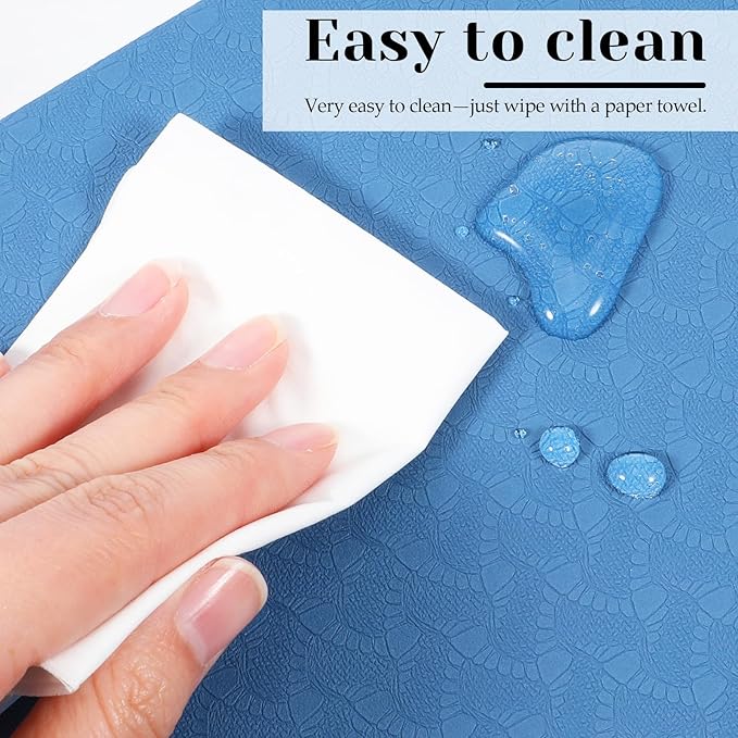 2 PCS Sewing Machine Foot Pedal Mat, No Slip Muffling Sewing Machine Foot Mat, Quilting Supplies Accessories Waterproof Easy to Clean, Blue