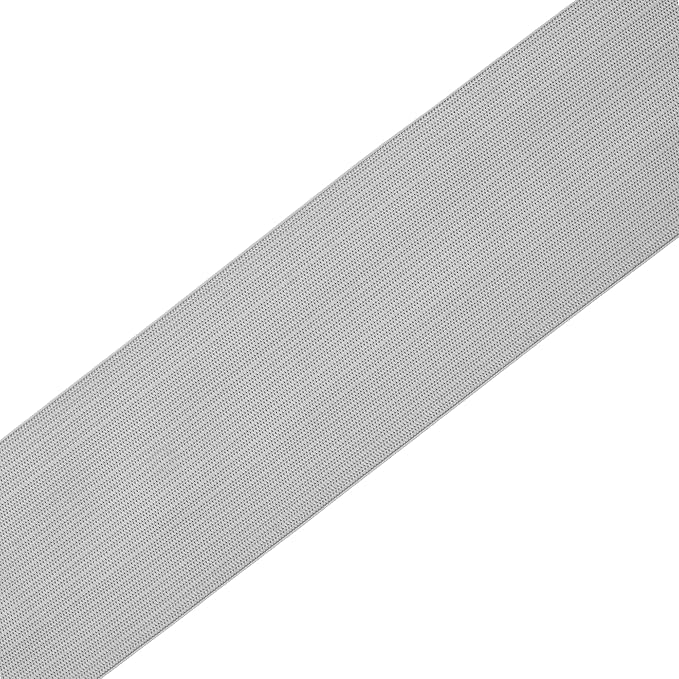 Mandala Crafts Wide 1 Inch Gray Elastic Bands Spool for Pants Waistbands Sewing and DIY Crafts, 50 YD Stretchy Flat Fabric Strap Knit Elastic Band for Wig