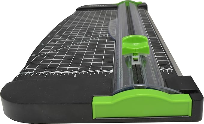Westcott Paper Cutter 12" Paper Trimmer Scrapbooking Tool, Black