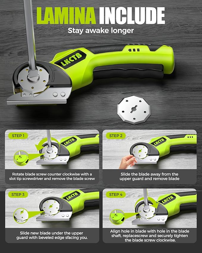 Electric Scissors, Cardboard Cutter, With LED Light, High-Efficiency Brushless Motor, 3000mAh Battery, Tungsten Steel Blade, Suitable for Cloth, Cardboard, Leather, Carpet Wire Rope Cutters