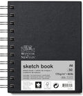 Winsor & Newton 6673001 Spiral Bound Sketch Book - 50 Sheets Sketch Paper 170 g/m² with Micro-Perforated Sheets in DIN A6