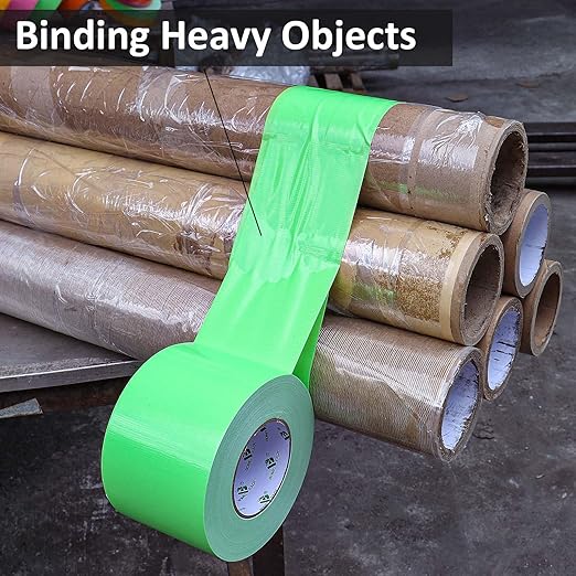 BOMEI PACK 4inch Wide Green Duct Tape, Heavy Duty Strong Waterproof Industrial Color Duct Tape 9.0mil x 4inch x 60yds for Packing and Repairing