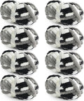 HOMBYS 8 Pack Giant Chunky Yarn for Crocheting/Hand Knitting, Super Bulky Large Soft Fluffy Tie Dye Plush Fuzzy Mixed Color Thick Chenille Yarn (Black, White, Grey)